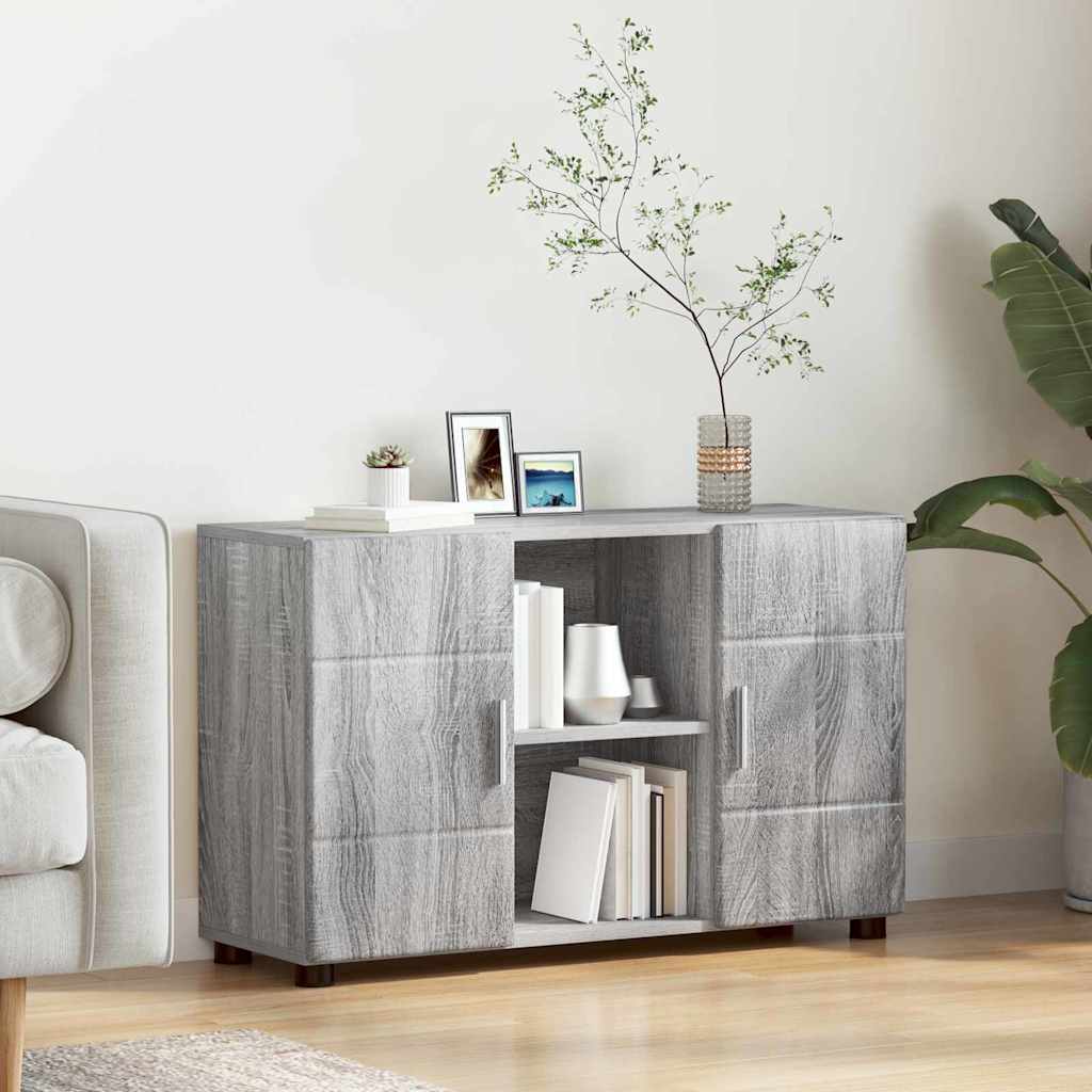 Buffet avec étagère FLORIN Gris Sonoma 88,5 x 30,5 x 55,5 cm - XIOS
