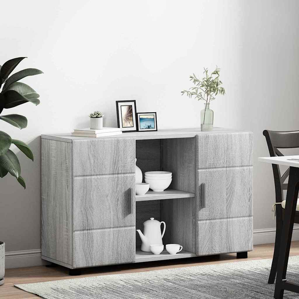 Buffet avec étagère FLORIN Gris Sonoma 88,5 x 30,5 x 55,5 cm - XIOS