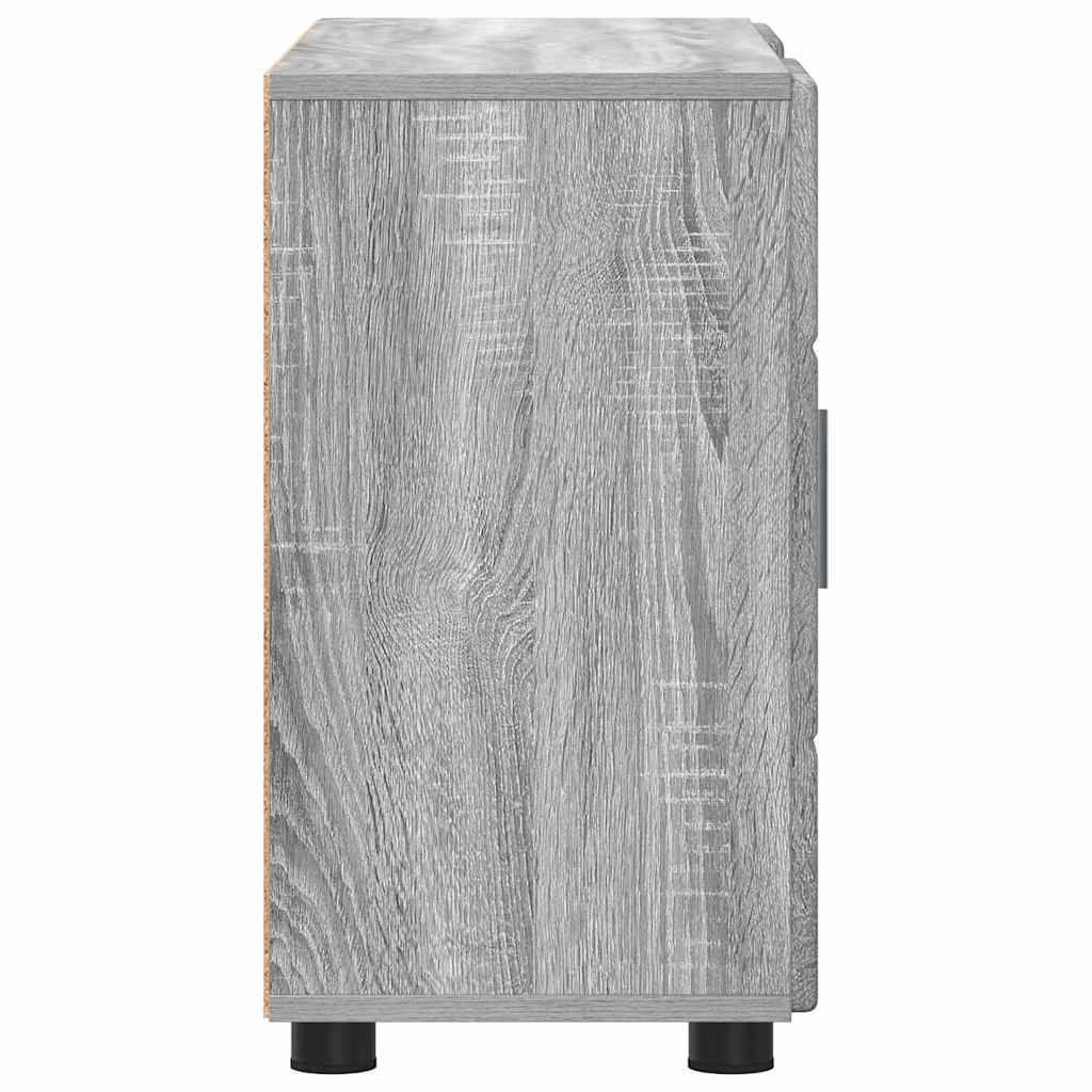 Buffet avec étagère FLORIN Gris Sonoma 88,5 x 30,5 x 55,5 cm - XIOS