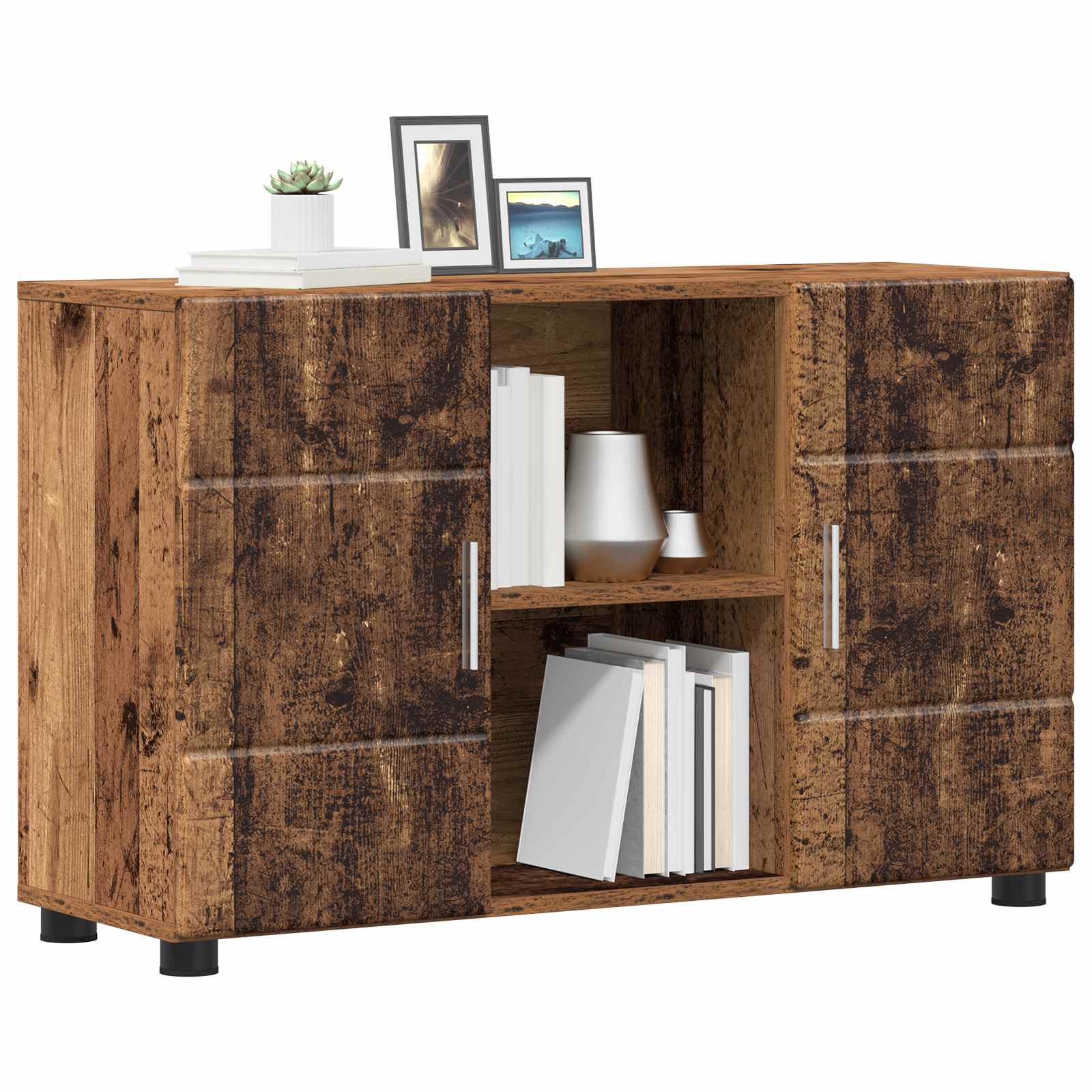 Buffet avec étagère FLORIN Bois ancien 88,5 x 30,5 x 55,5 cm - XIOS