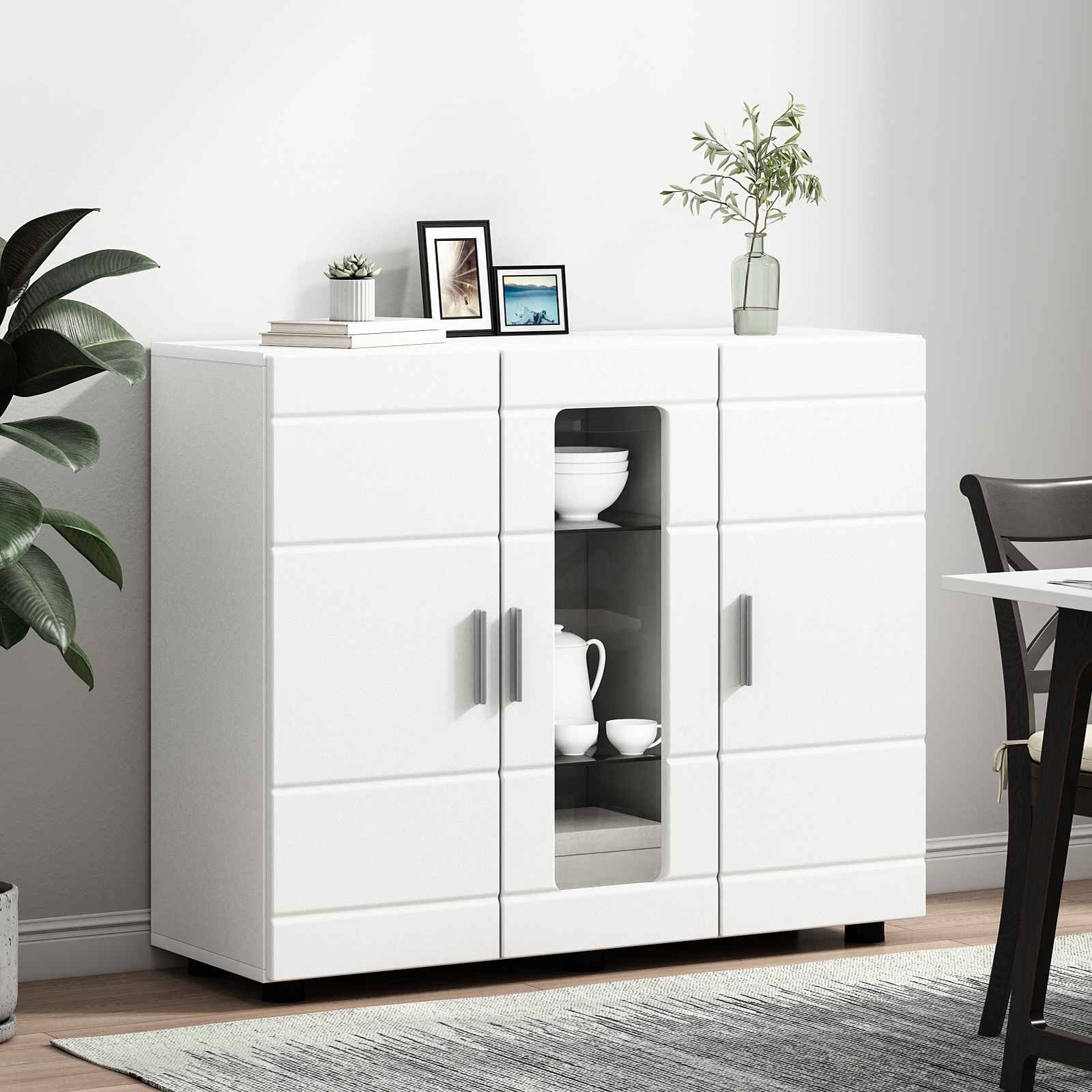 Cabinet en Bois Blanc 88,5 x 30,5 x 73 cm Bois d'ingénierie - XIOS