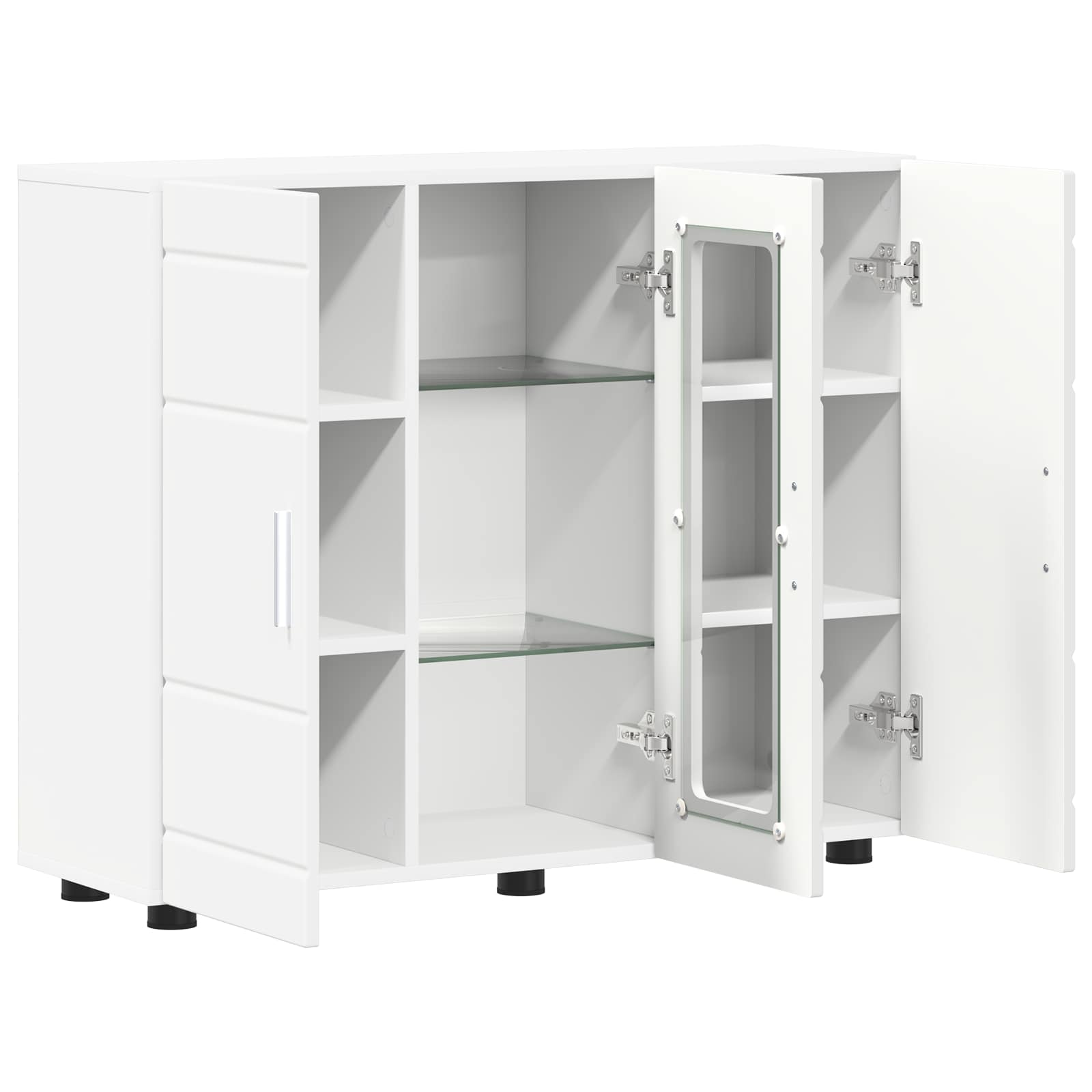 Cabinet en Bois Blanc 88,5 x 30,5 x 73 cm Bois d'ingénierie - XIOS