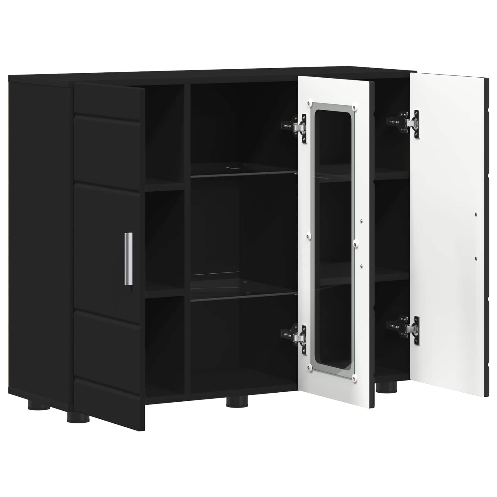 Cabinet en Bois Noir 88,5 x 30,5 x 73 cm Bois d'ingénierie - XIOS