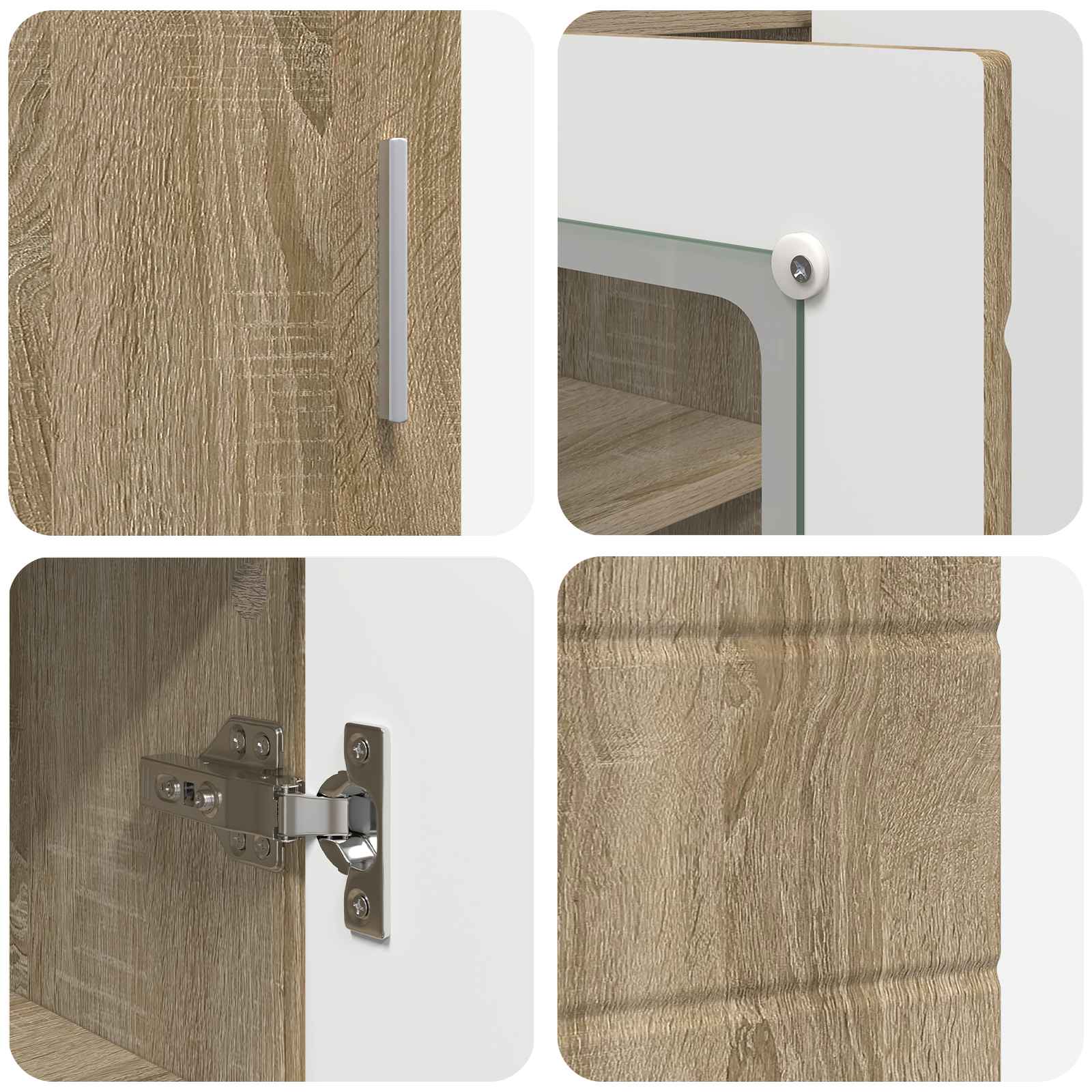 Cabinet en Bois avec stockage Chêne Sonoma 88,5 x 30,5 x 73 cm - XIOS