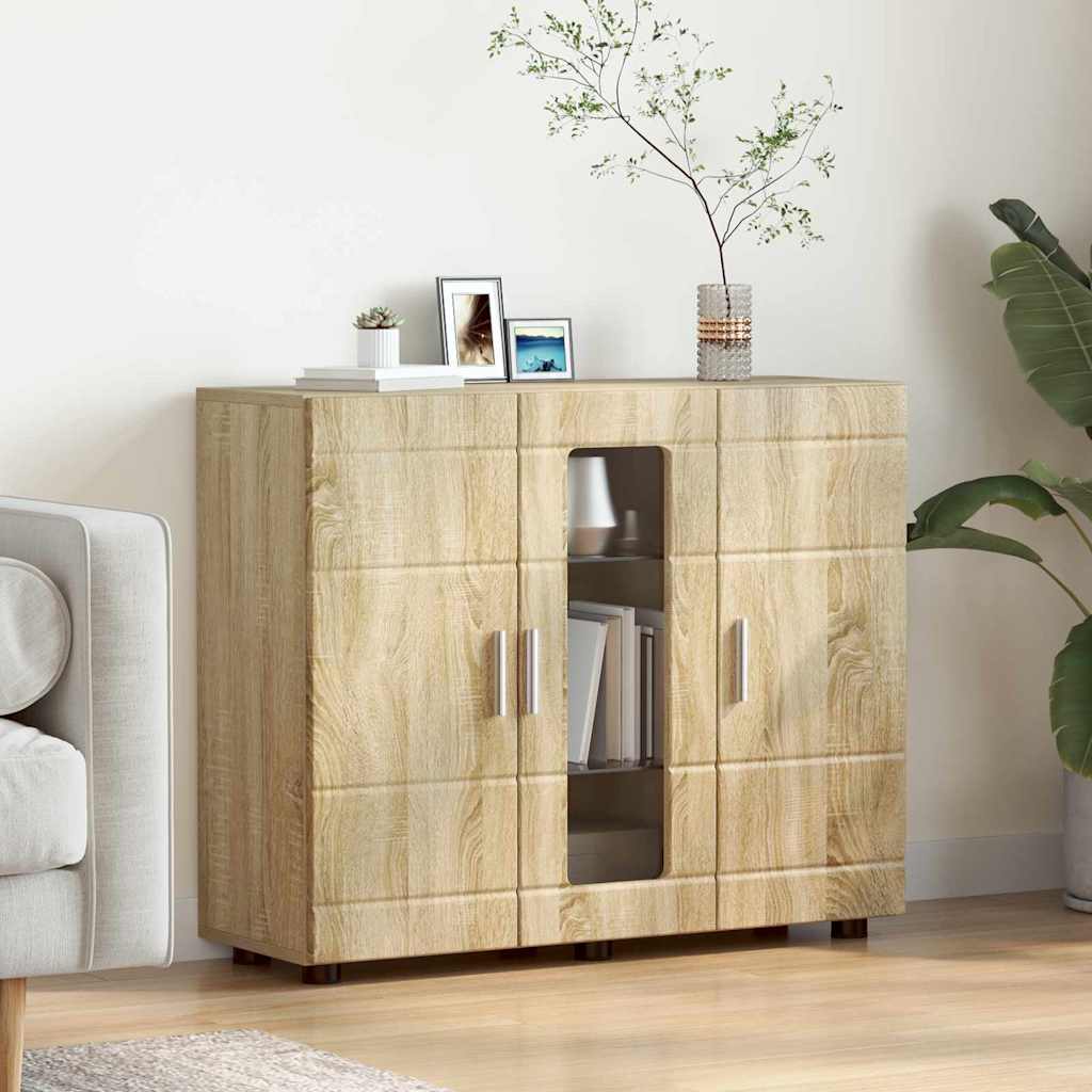Cabinet en Bois avec stockage Chêne Sonoma 88,5 x 30,5 x 73 cm - XIOS