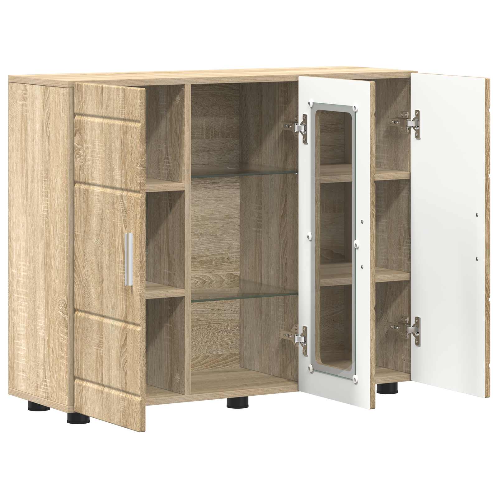 Cabinet en Bois avec stockage Chêne Sonoma 88,5 x 30,5 x 73 cm - XIOS