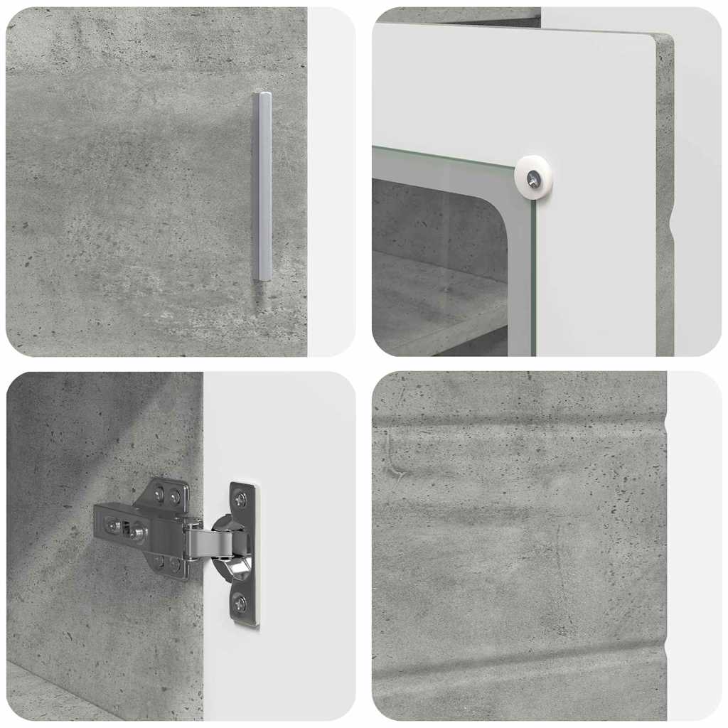 Buffet Gris béton 55.5 x 29 x 100 cm Bois d'ingénierie - XIOS