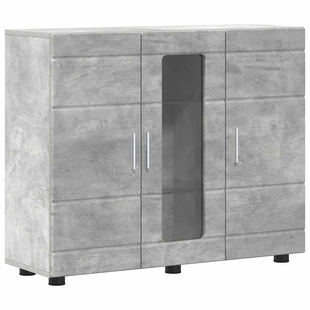 Buffet Gris béton 55,5 x 29 x 100 cm Bois d'ingénierie - XIOS