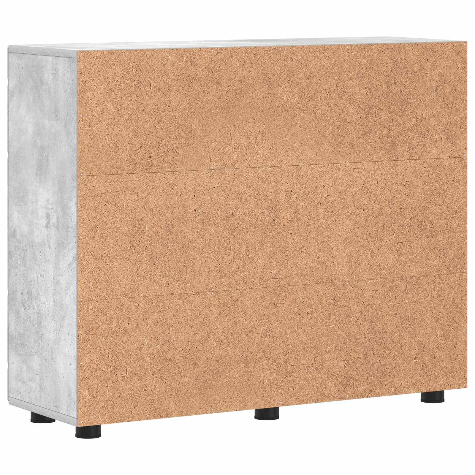 Cabinet en Bois avec stockage Gris béton 88,5 x 30,5 x 73 cm - XIOS