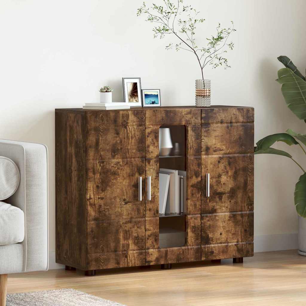 Cabinet en Bois avec stockage Chêne fumé 88,5 x 30,5 x 73 cm - XIOS