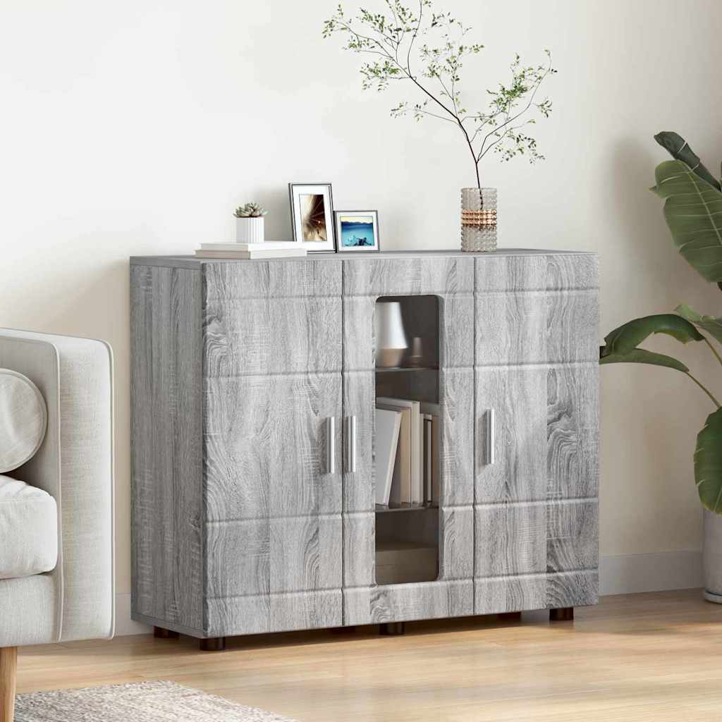 Cabinet en Bois avec stockage Gris Sonoma 88,5 x 30,5 x 73 cm - XIOS