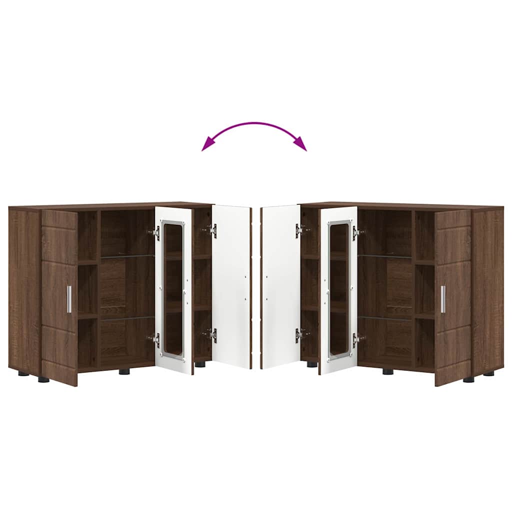 Buffet Chêne marron 55.5 x 29 x 100 cm Bois d'ingénierie - XIOS