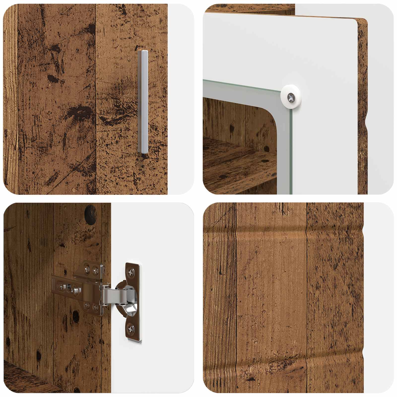 Cabinet en Bois avec stockage Bois ancien 88,5 x 30,5 x 73 cm - XIOS