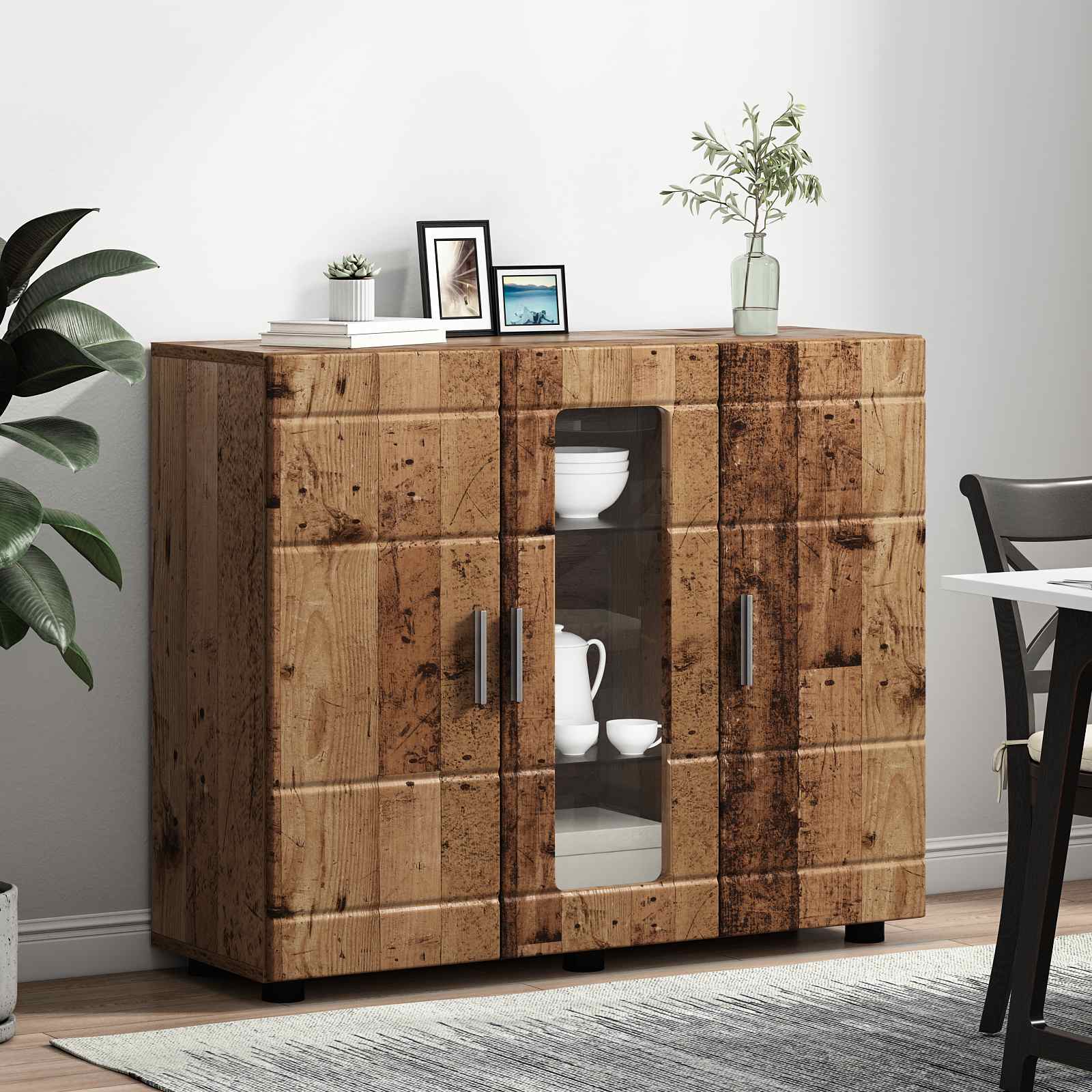 Cabinet en Bois avec stockage Bois ancien 88,5 x 30,5 x 73 cm - XIOS