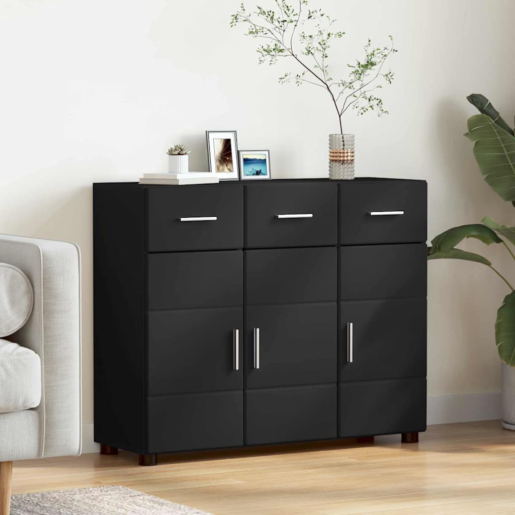 Buffet FLORIN Noir 88,5 x 30,5 x 73 cm Bois d'ingénierie - XIOS