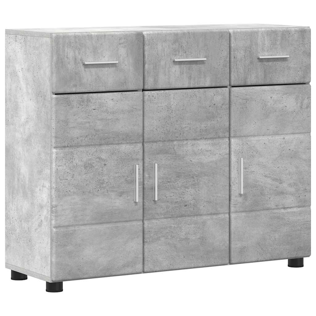 Buffet FLORIN Gris béton 88,5 x 30,5 x 73 cm Bois d'ingénierie - XIOS