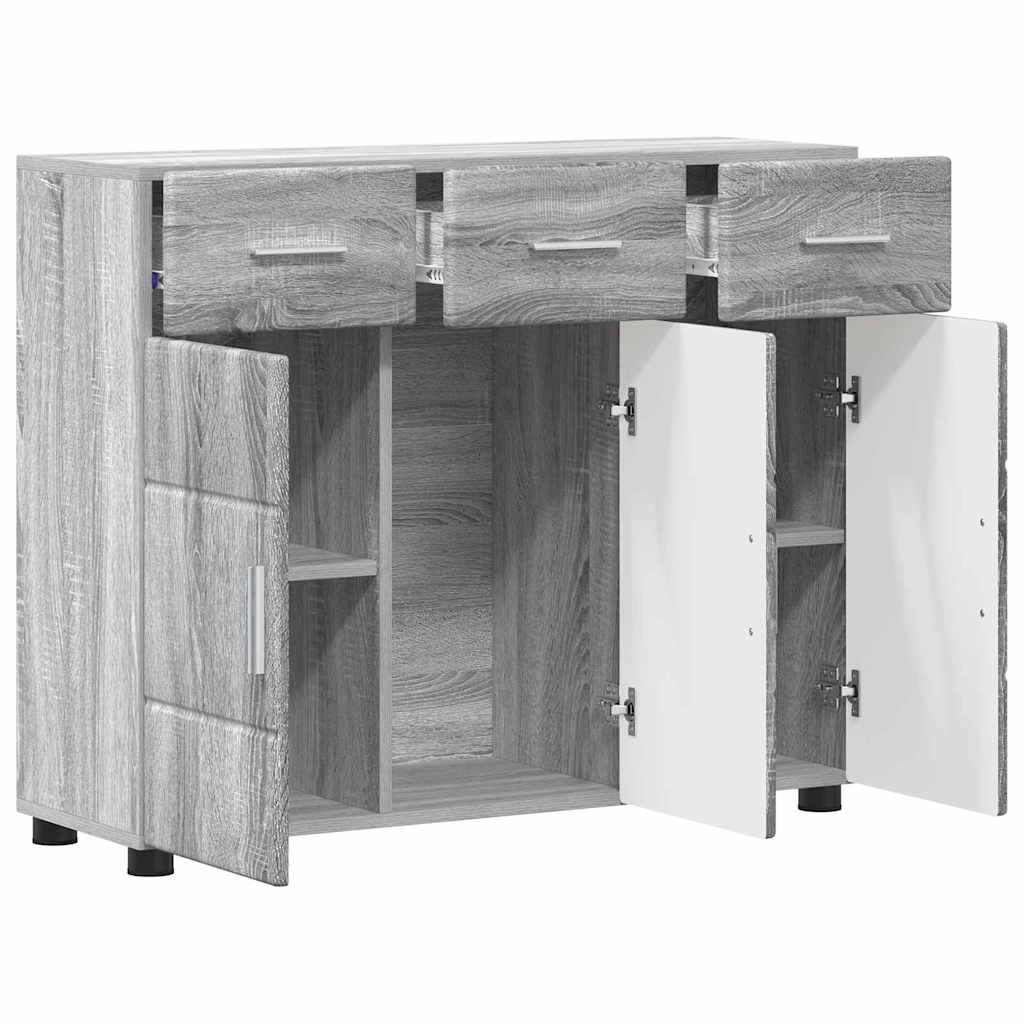 Buffet Gris Sonoma 88,5 x 30,5 x 73 cm Bois d'ingénierie - XIOS