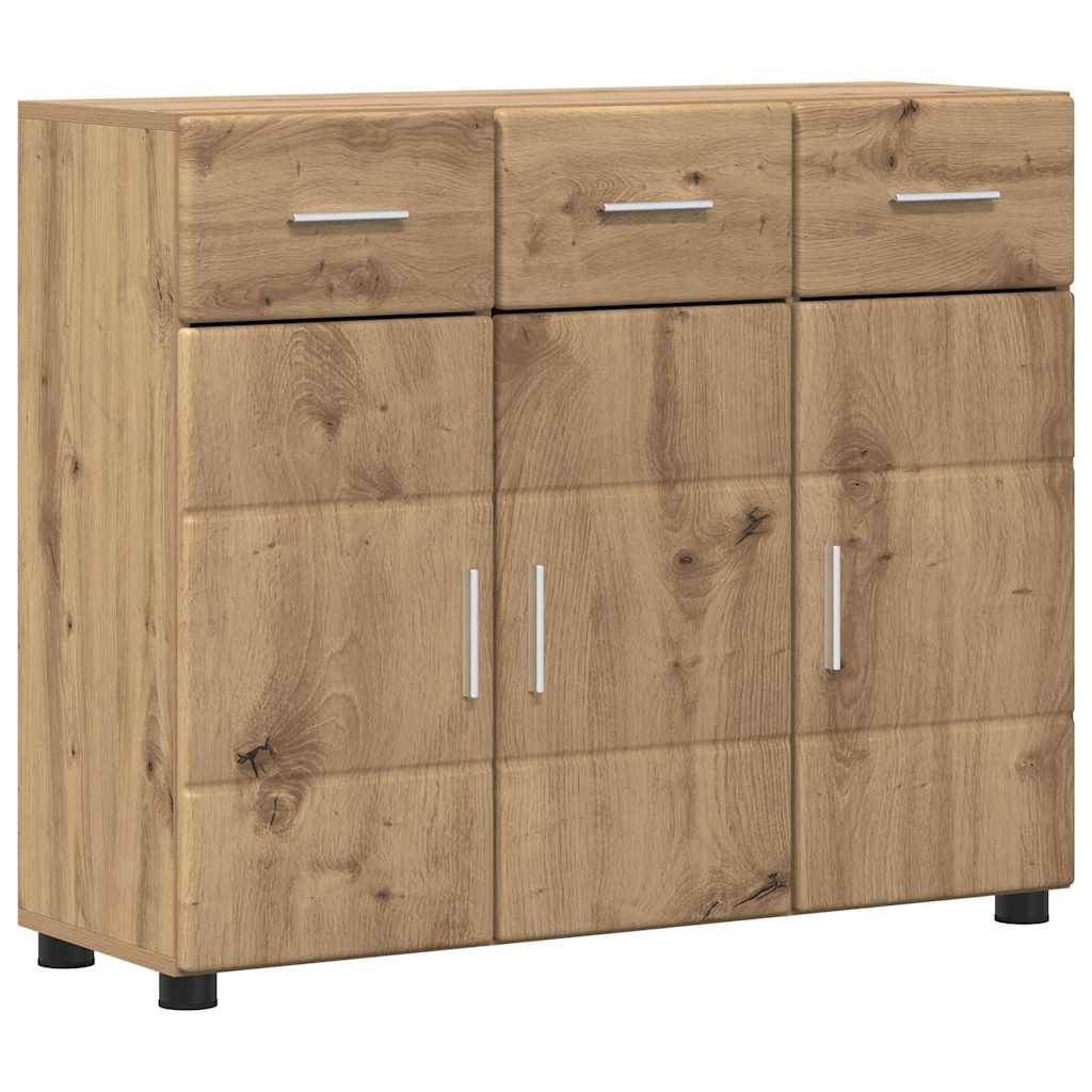 Buffet avec étagère FLORIN Chêne artisanal 88,5 x 30,5 x 73 cm - XIOS