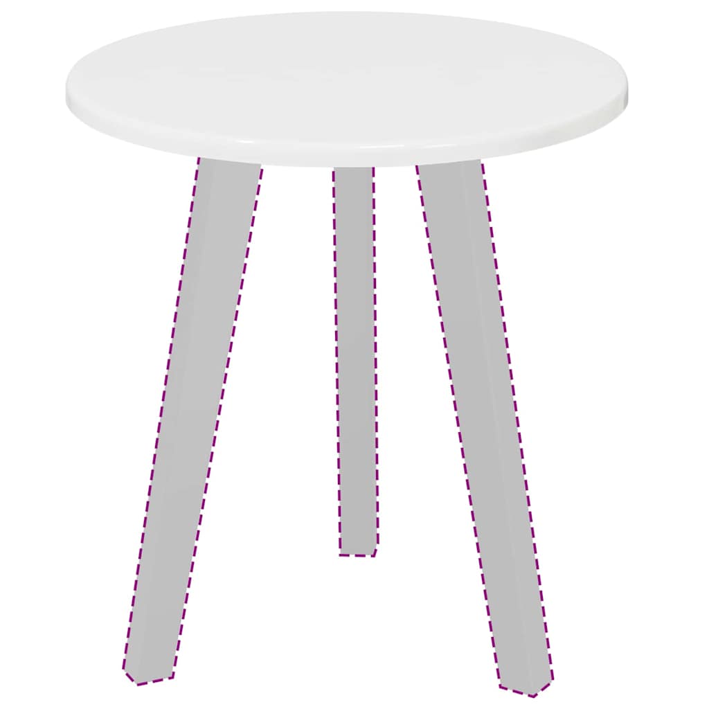 Plateau de table Blanc brillant 40 x 40 x 1,5 cm - XIOS
