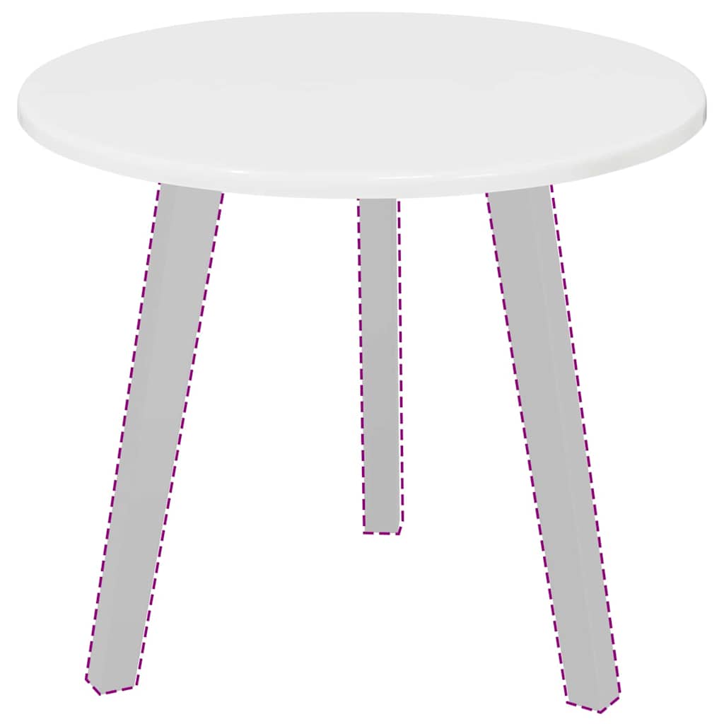 Plateau de table Blanc brillant 50 x 50 x 1,5 cm - XIOS