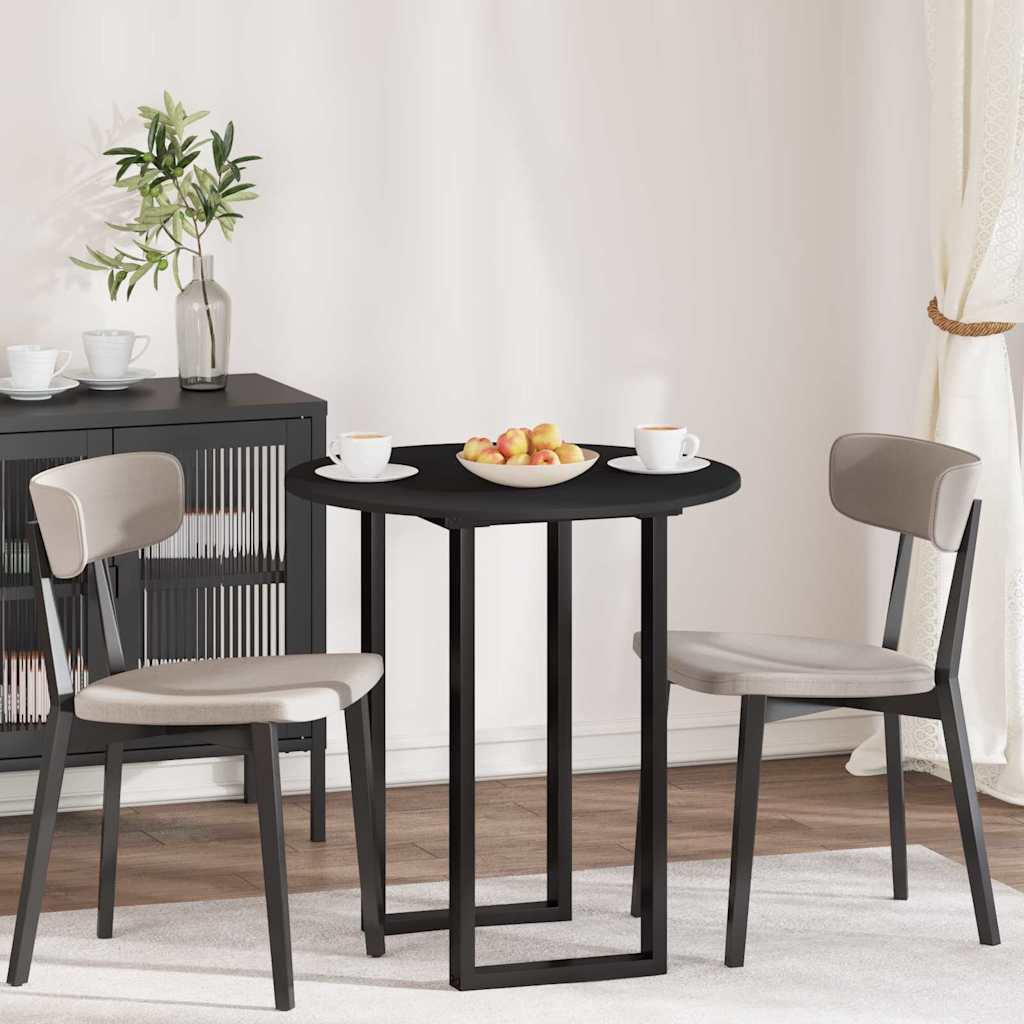 Plateau de table Noir Ø 70 x 1,5 cm Bois d'ingénierie - XIOS