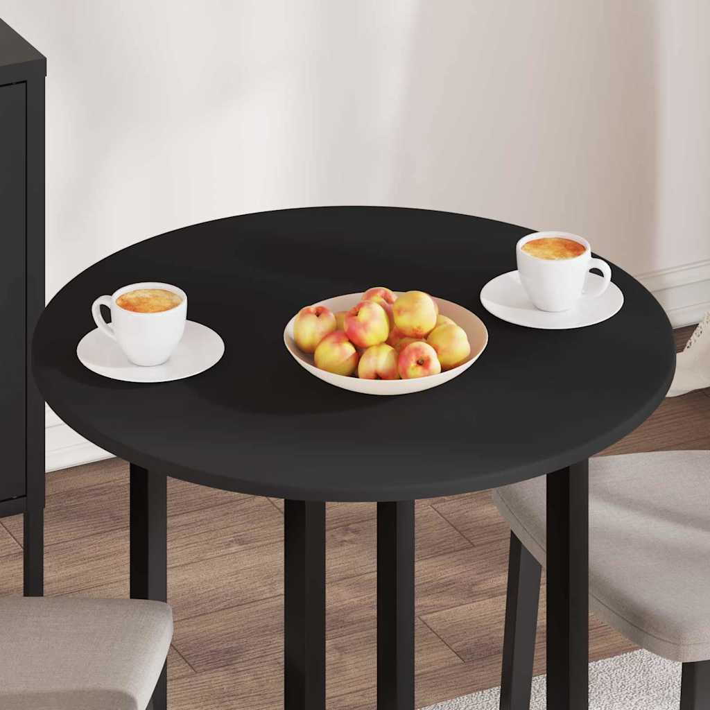 Plateau de table Noir Ø 70 x 1,5 cm Bois d'ingénierie - XIOS