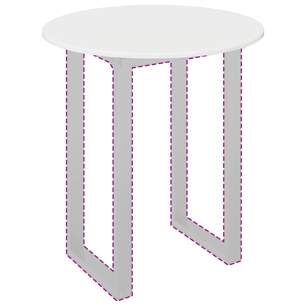 Plateau de table Blanc brillant 70 x 70 x 1,5 cm - XIOS
