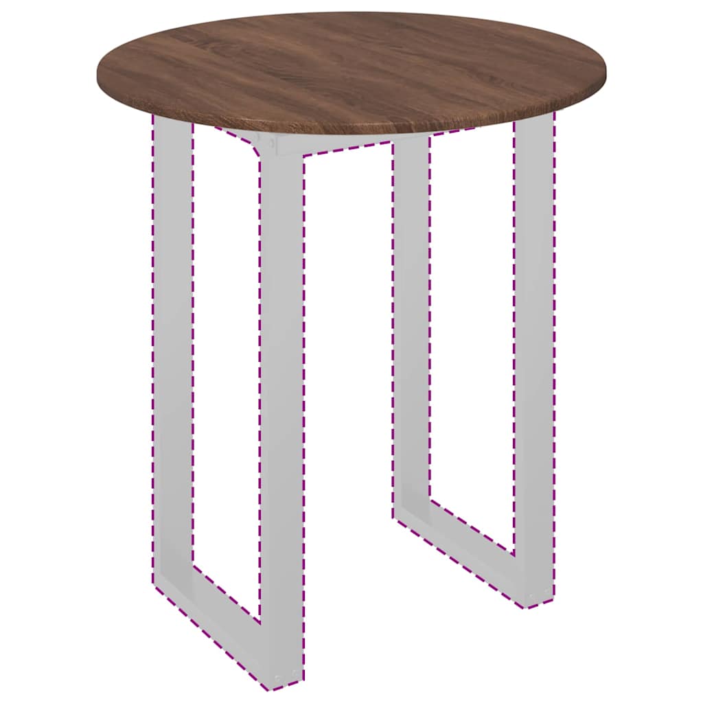 Plateau de table Chêne marron Ø 70 x 1,5 cm Bois d'ingénierie - XIOS