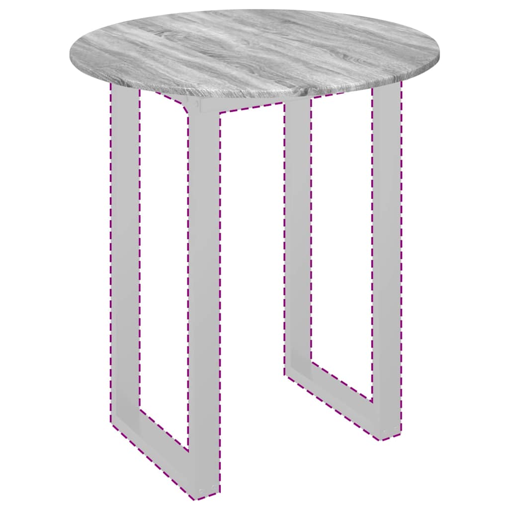 Plateau de table Sonoma gris 80 x 80 x 1,5 cm Bois d'ingénierie - XIOS