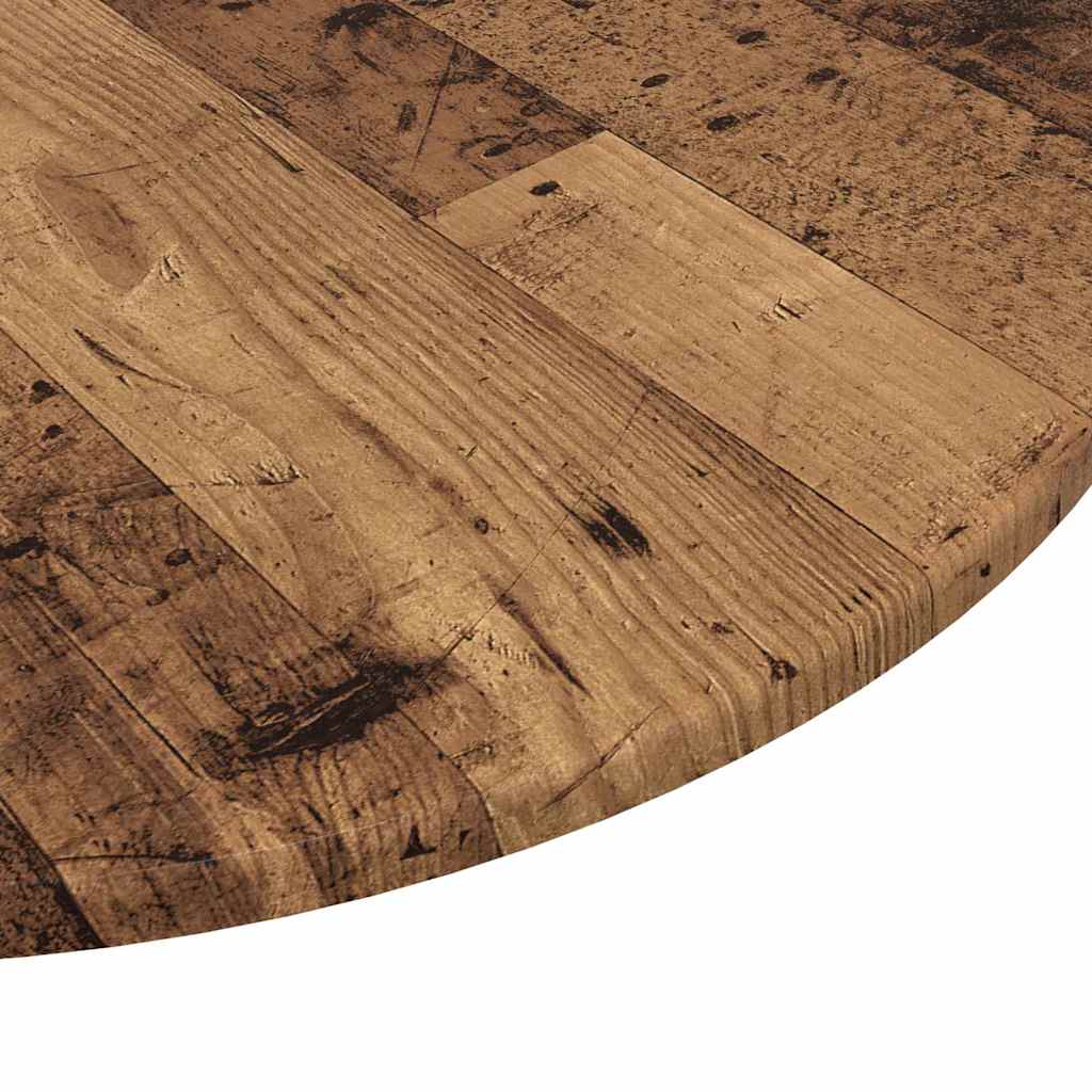 Plateau de table Bois ancien Ø 80 x 1,5 cm Bois d'ingénierie