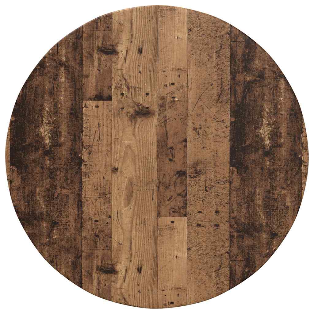Plateau de table Bois ancien Ø 80 x 1,5 cm Bois d'ingénierie