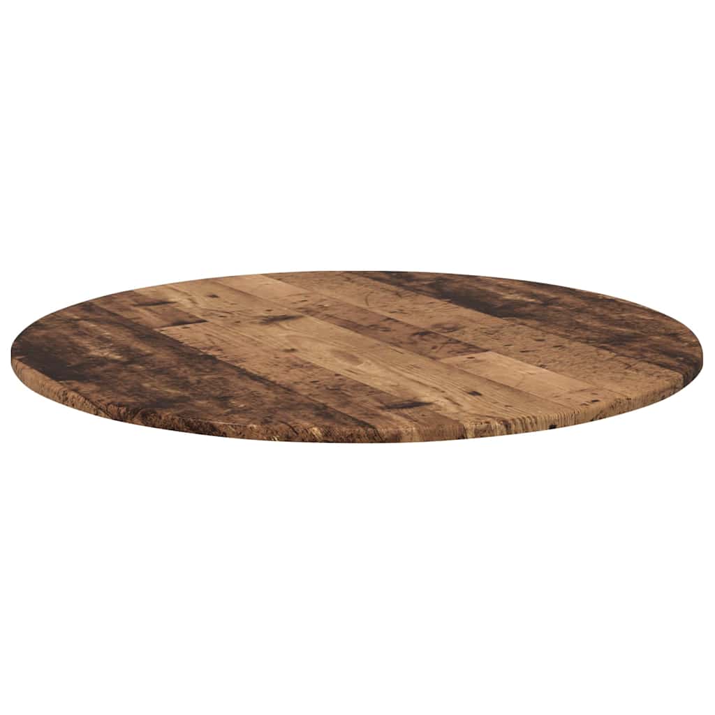 Plateau de table Bois ancien Ø 80 x 1,5 cm Bois d'ingénierie