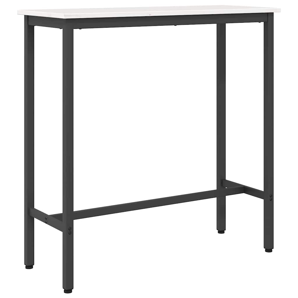table Blanc 100 x 40 x 101 cm Bois d'ingénierie et acier - XIOS