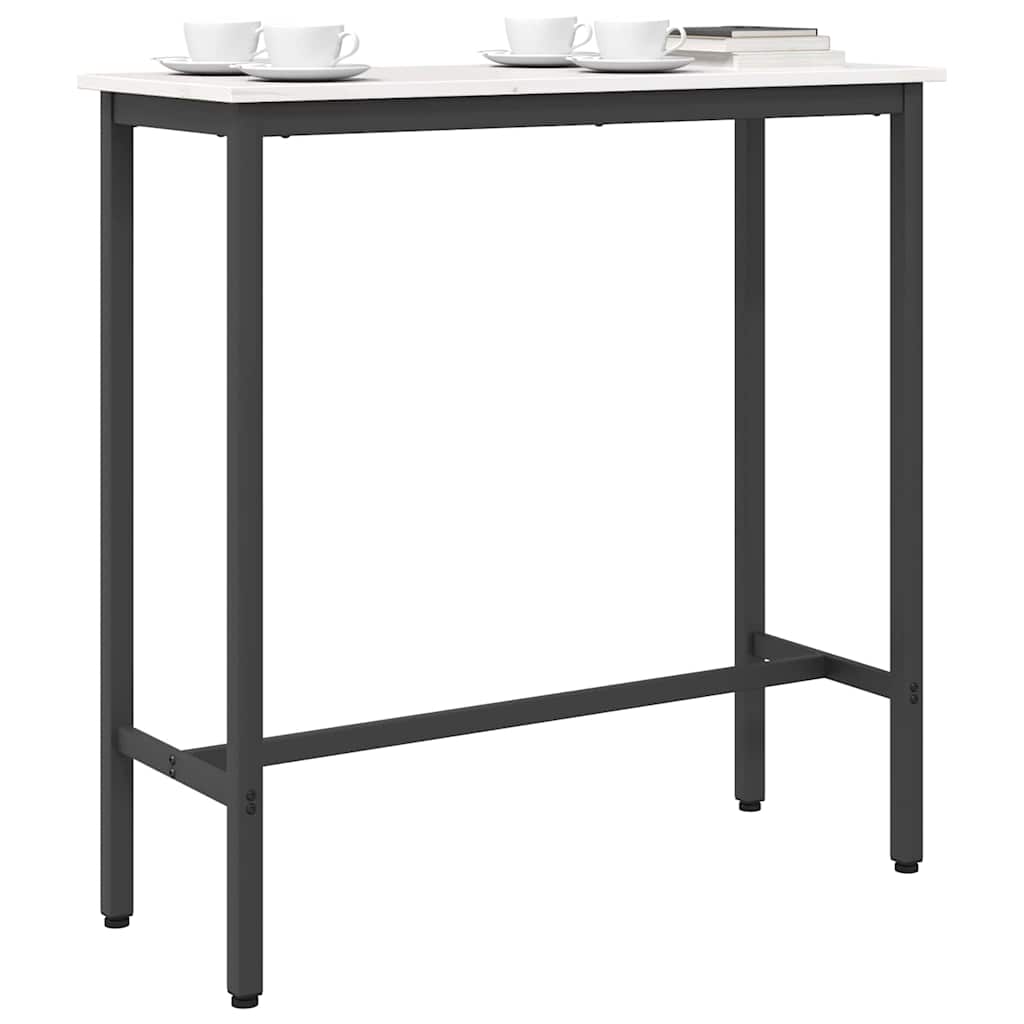 table Blanc 100 x 40 x 101 cm Bois d'ingénierie et acier - XIOS