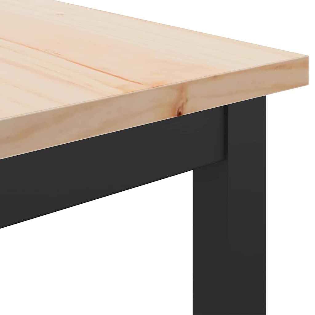 table Naturel 100 x 50 x 77 cm Bois d'ingénierie et acier - XIOS