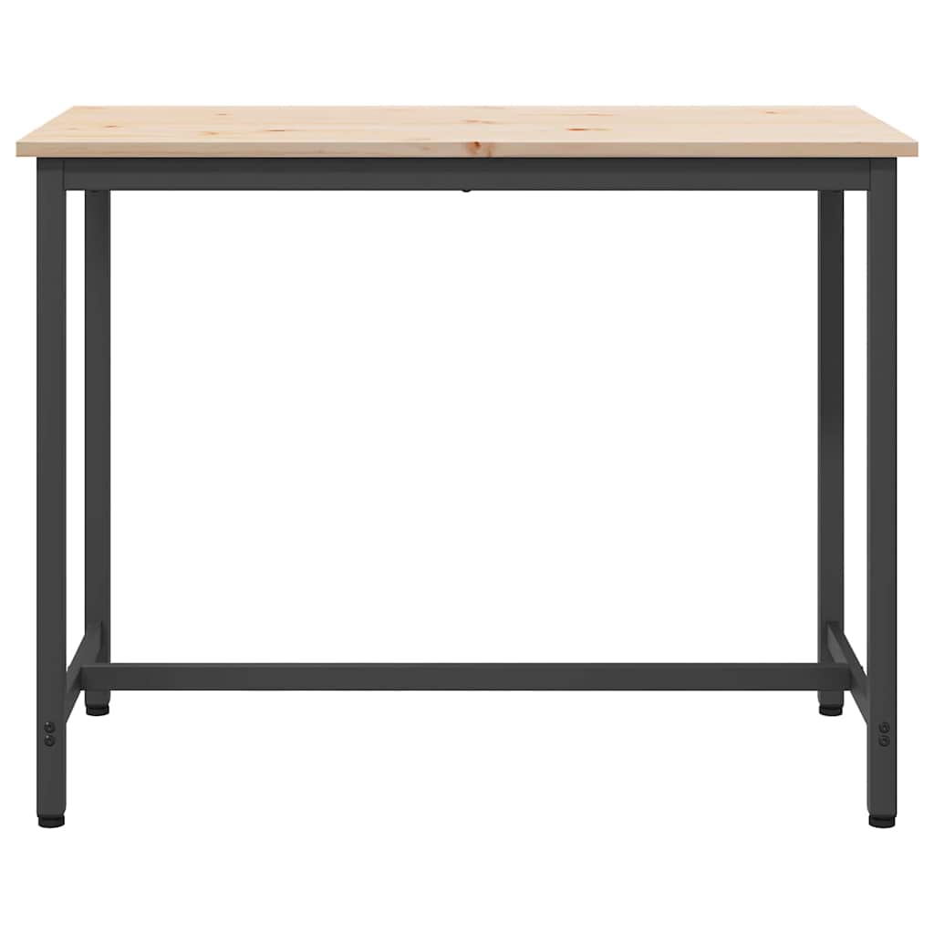 table Naturel 100 x 50 x 77 cm Bois d'ingénierie et acier - XIOS