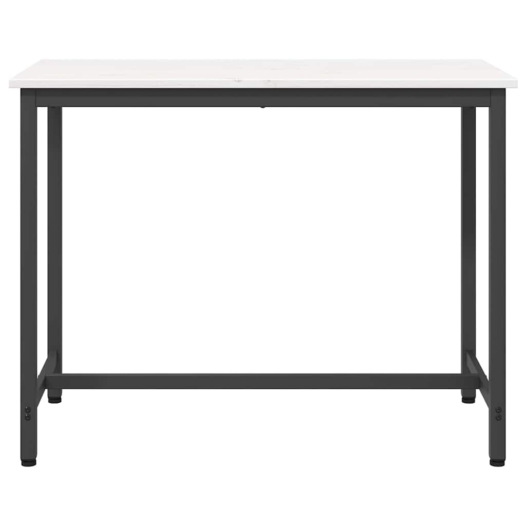 table Blanc 100 x 50 x 77 cm Bois d'ingénierie et acier - XIOS