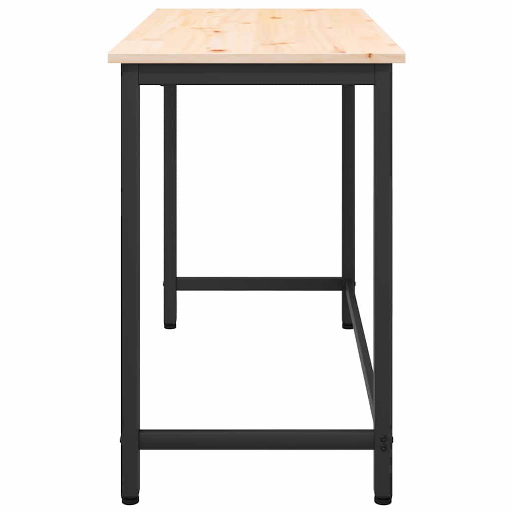 table Naturel 100 x 50 x 77 cm Bois d'ingénierie et acier - XIOS