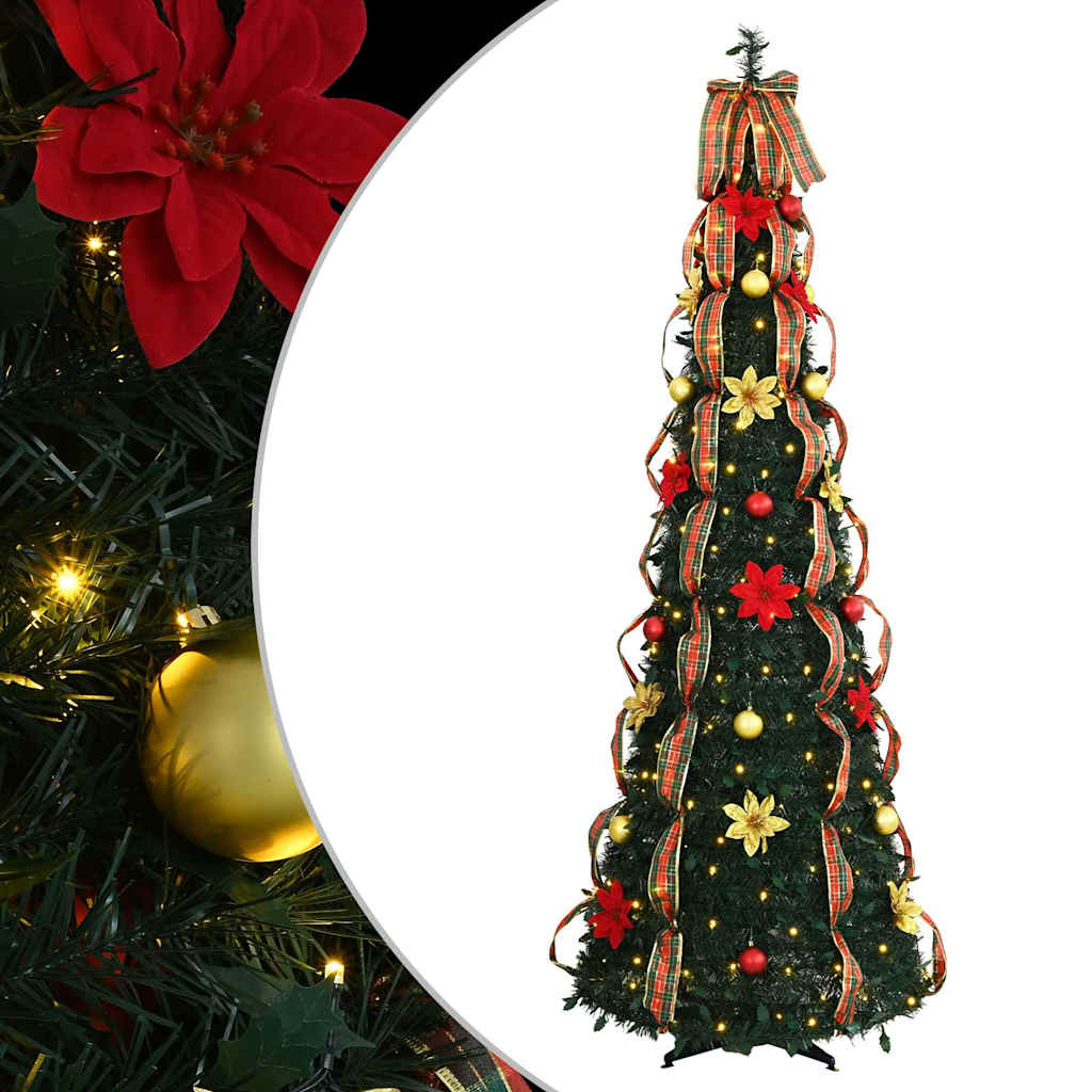 Sapin de Noël artificiel avec 150 LED Vert 180 cm PVC - XIOS