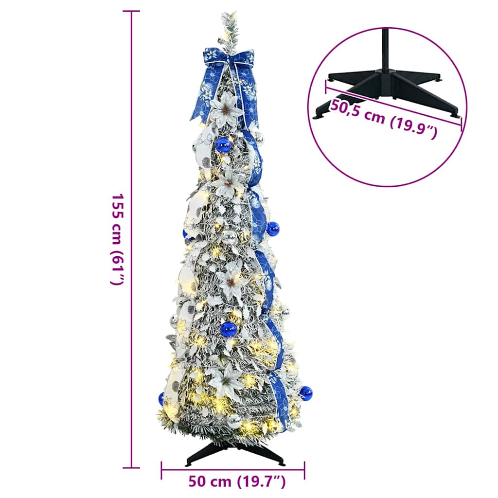 Sapin de Noël artificiel avec 100 LED Vert 150 cm PVC - XIOS