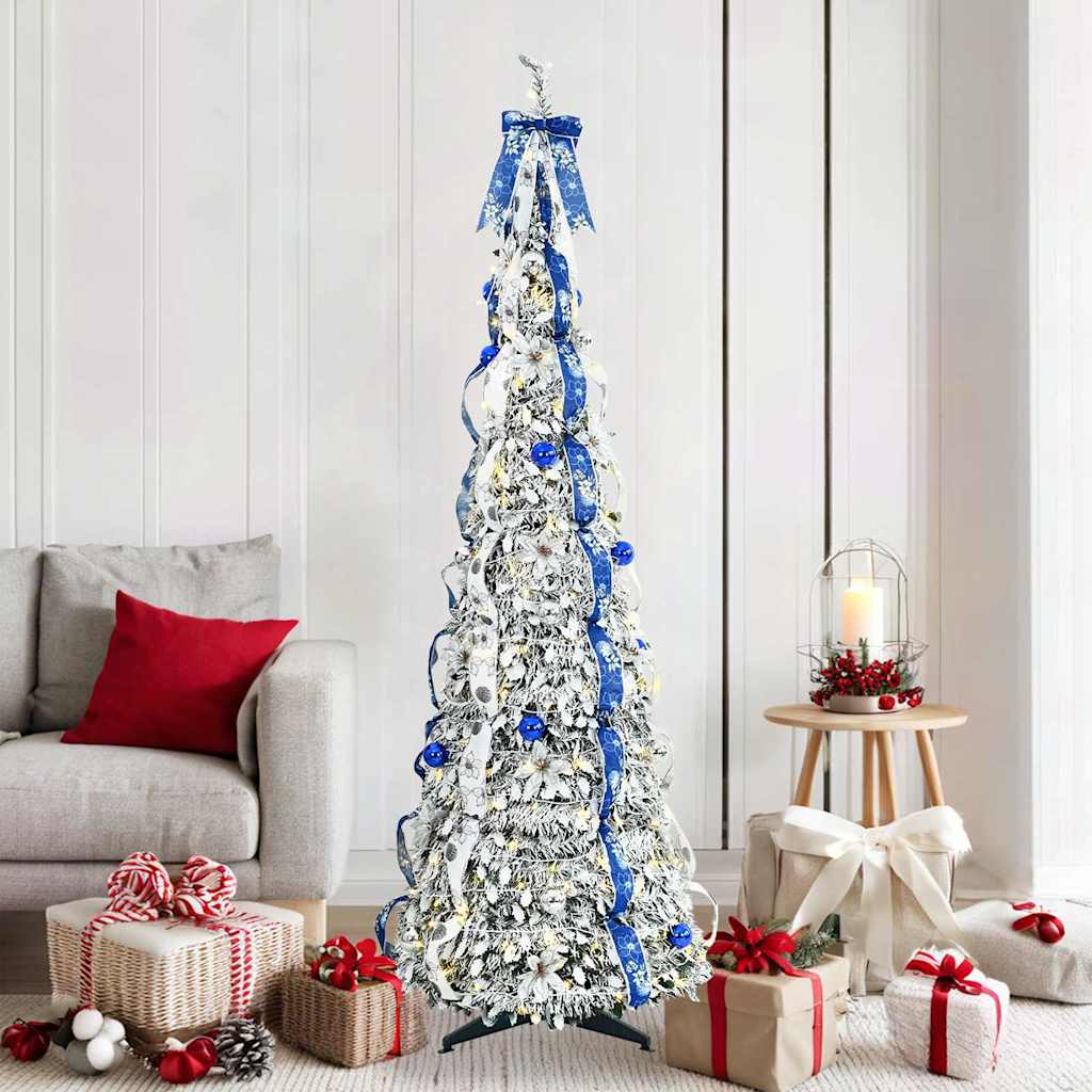 Sapin de Noël artificiel avec 150 LED Vert 180 cm PVC - XIOS