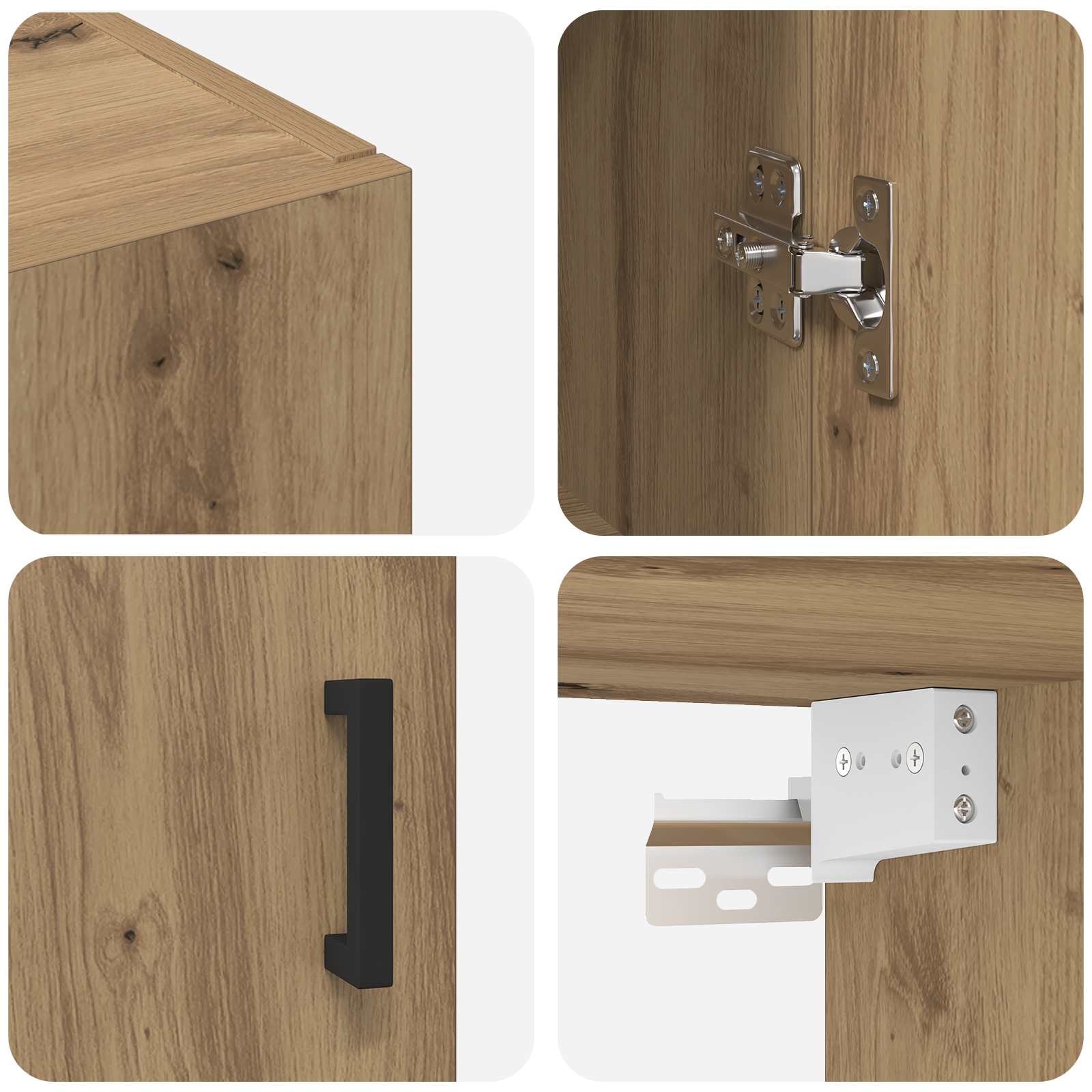 Armoire Murale 2 pcs Chêne artisanal 69,5 x 34 x 90 cm - XIOS