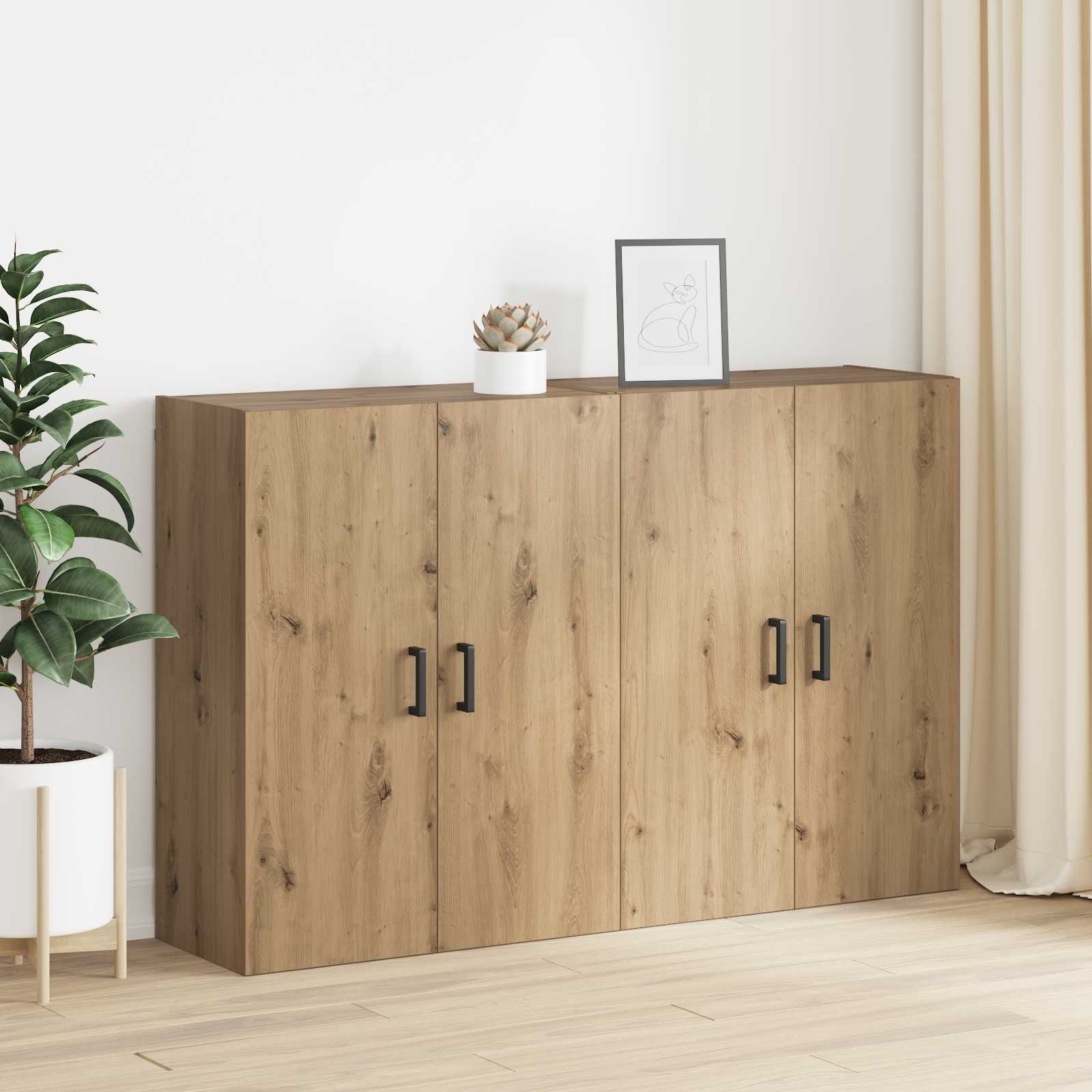 Armoire Murale 2 pcs Chêne artisanal 69,5 x 34 x 90 cm - XIOS