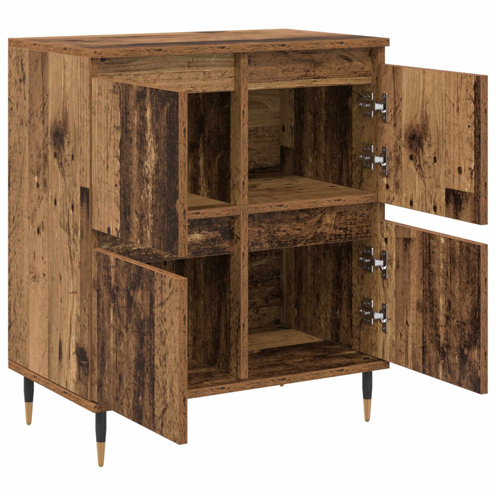 Armoire de rangement 3 pc Bois ancien 60 x 35 x 70 cm - XIOS