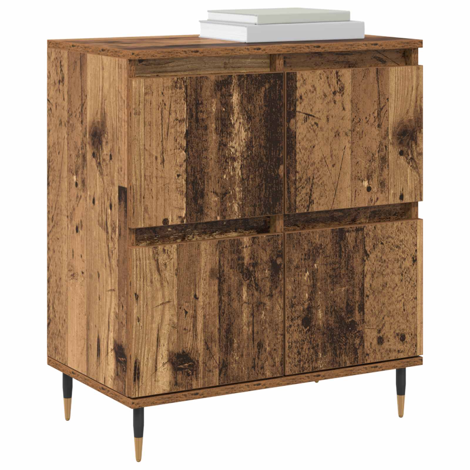 Armoire de rangement 3 pc Bois ancien 60 x 35 x 70 cm - XIOS