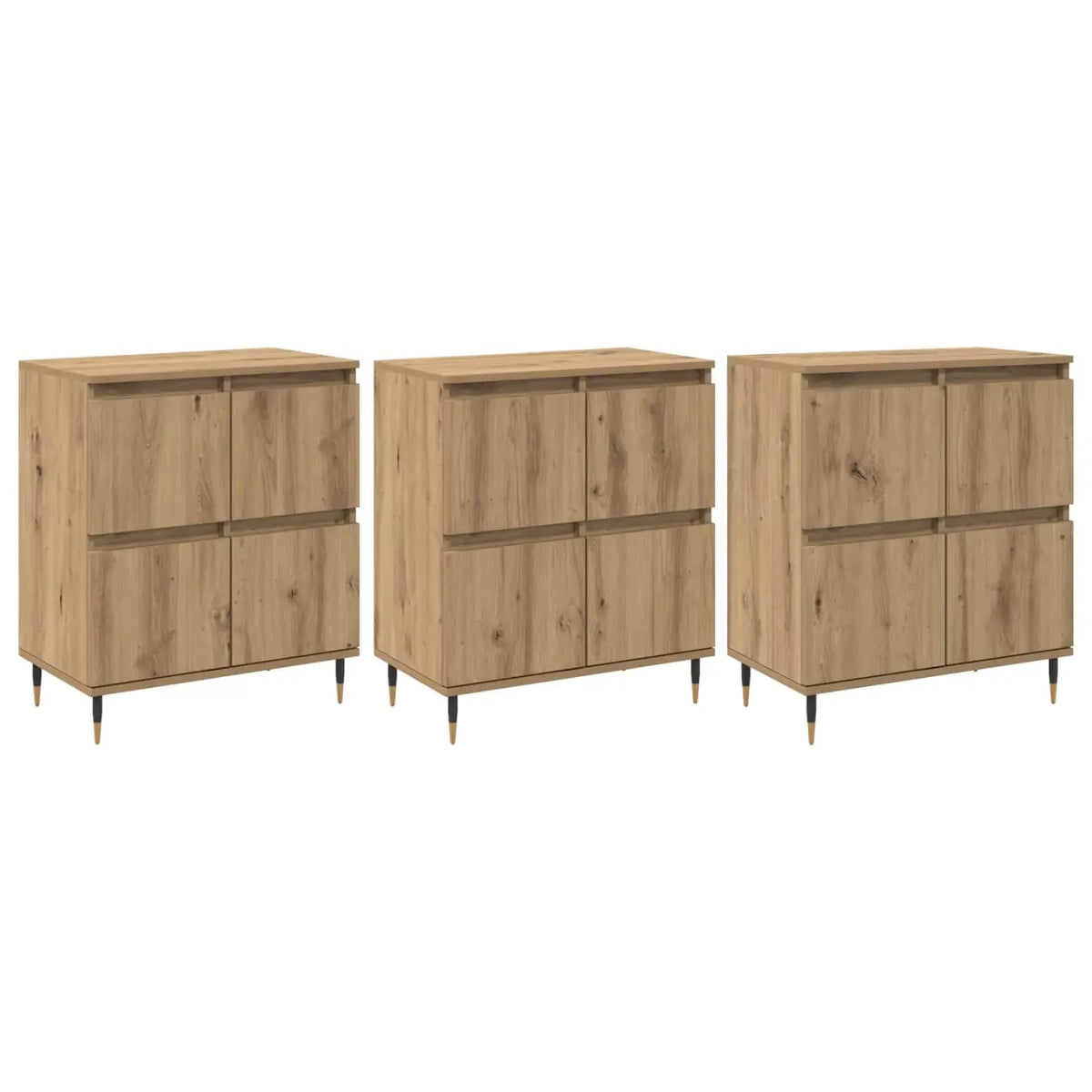 Armoire de rangement 3 pc Chêne artisanal 60 x 35 x 70 cm - XIOS