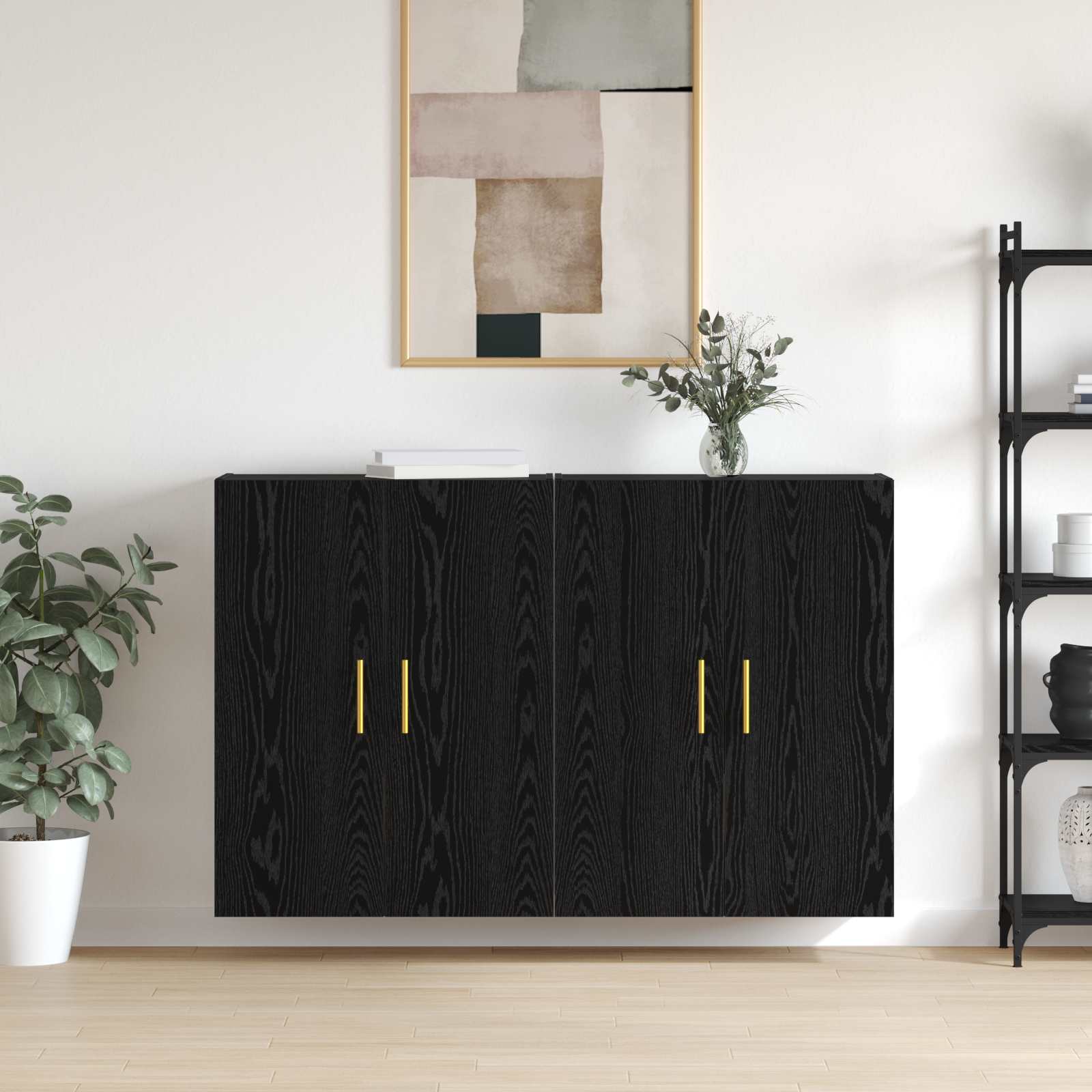 Armoire Murale Montage mural 2 pcs Chêne noir 69,5 x 34 x 90 cm - XIOS