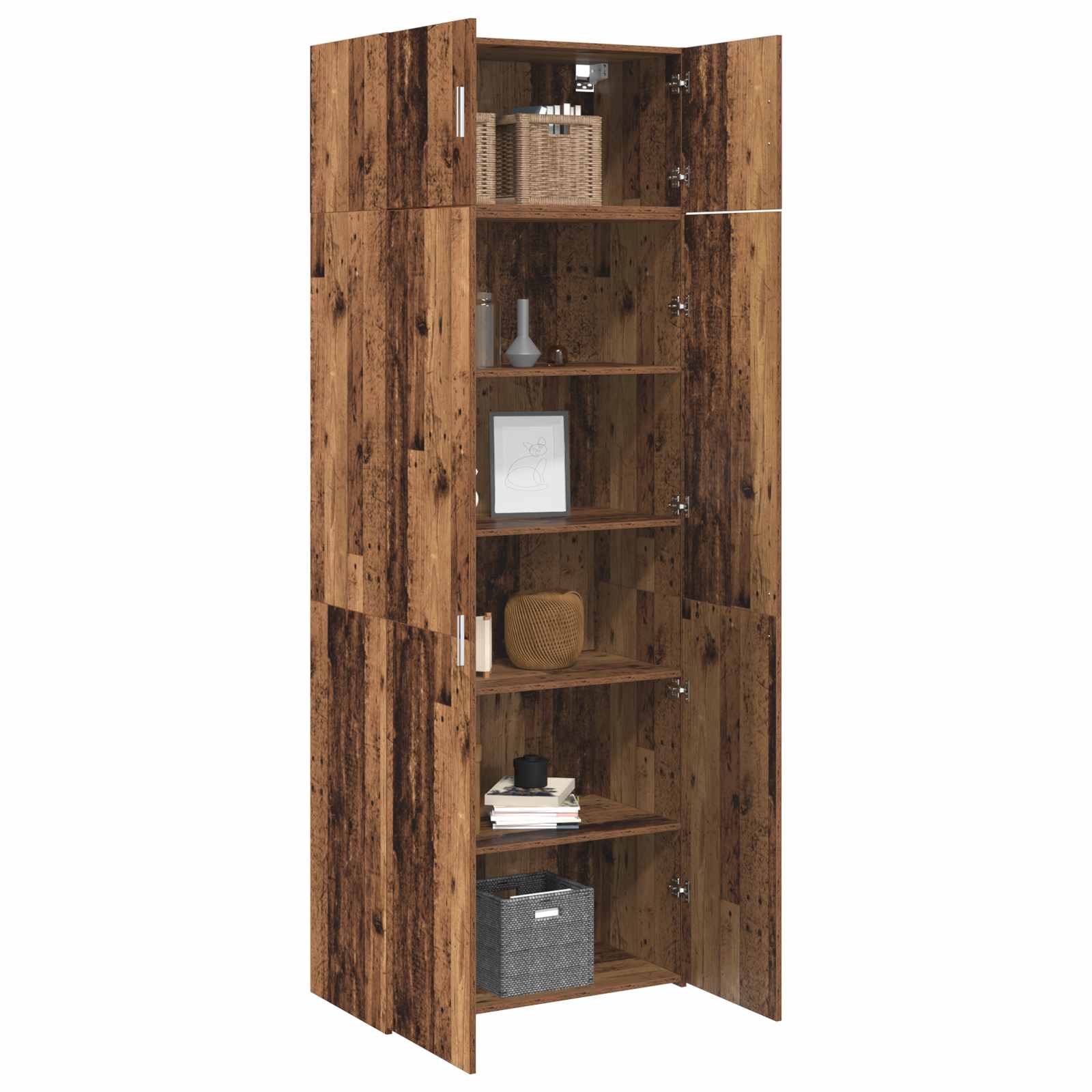 Armoire de rangement 3 pcs Bois ancien - XIOS