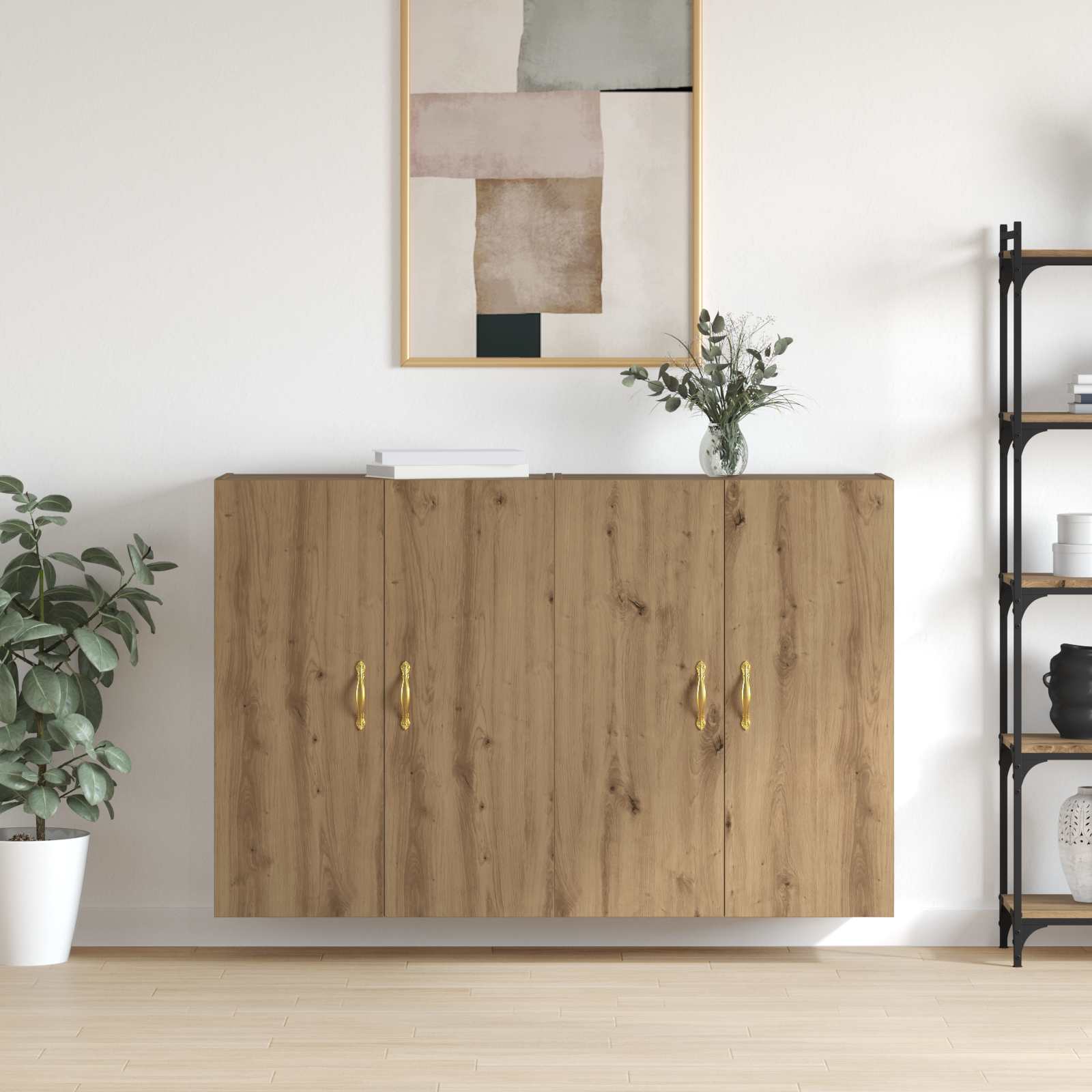 Armoire Murale 2 pcs Chêne artisanal 69,5 x 34 x 90 cm - XIOS