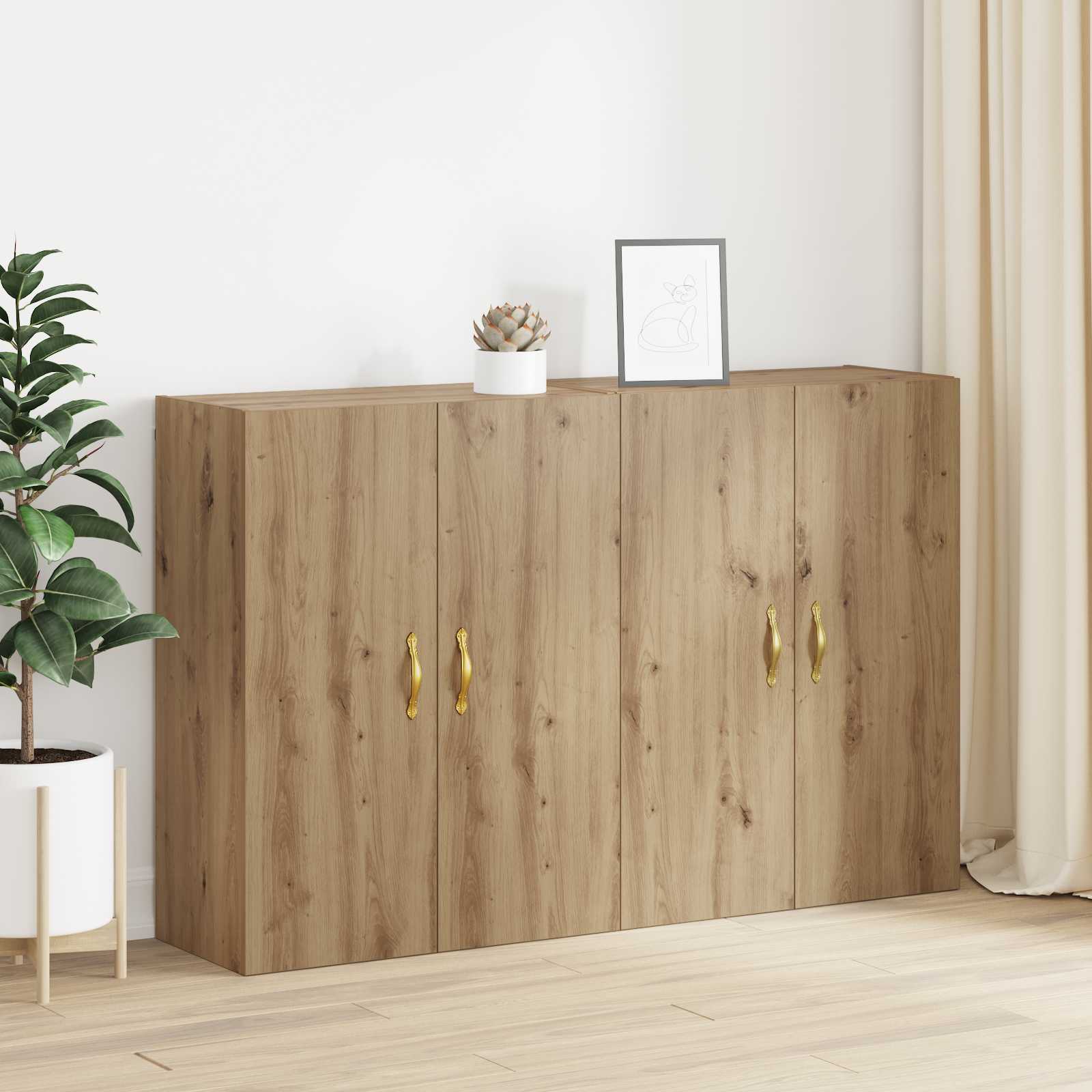 Armoire Murale 2 pcs Chêne artisanal 69,5 x 34 x 90 cm - XIOS